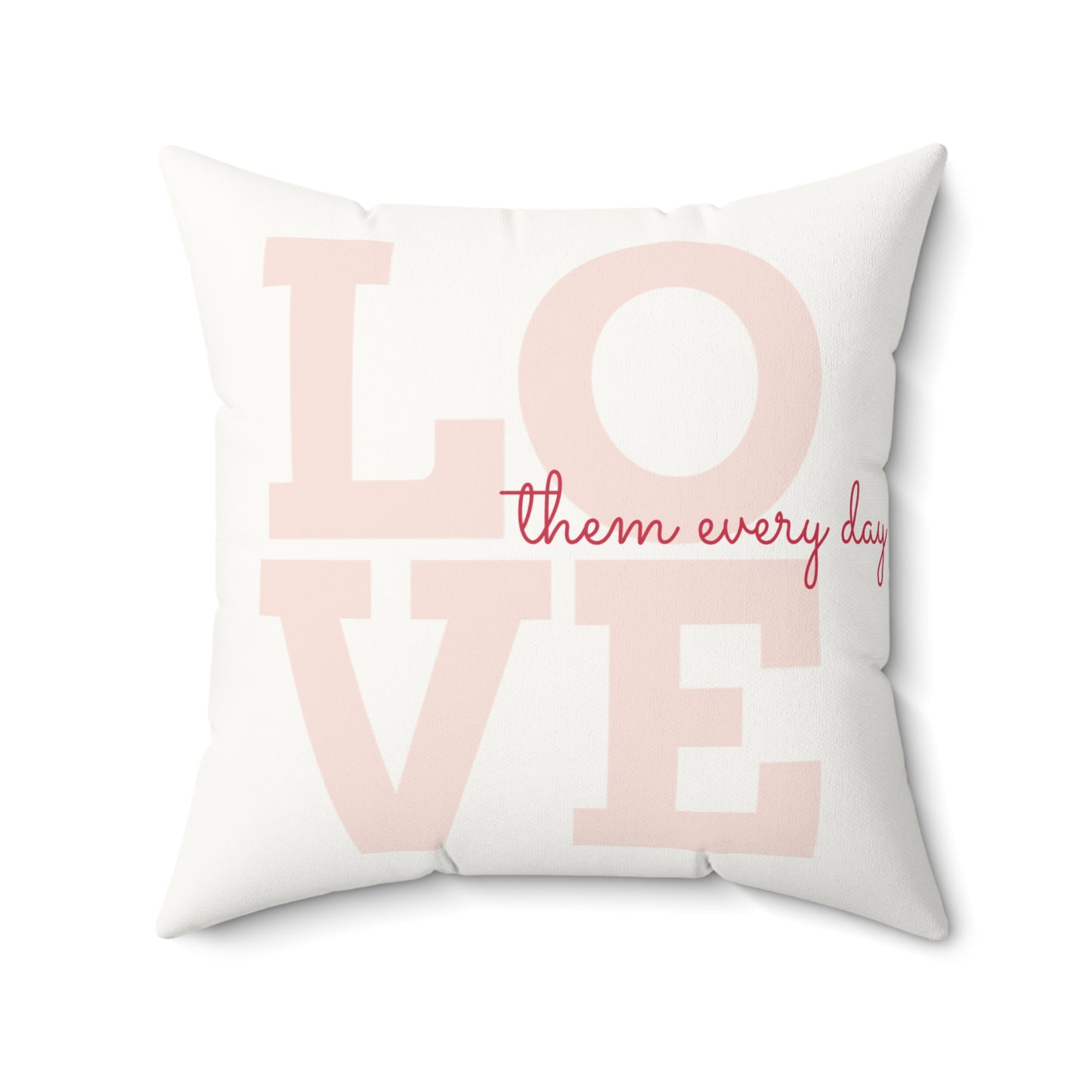 Faux Suede Love Pillow