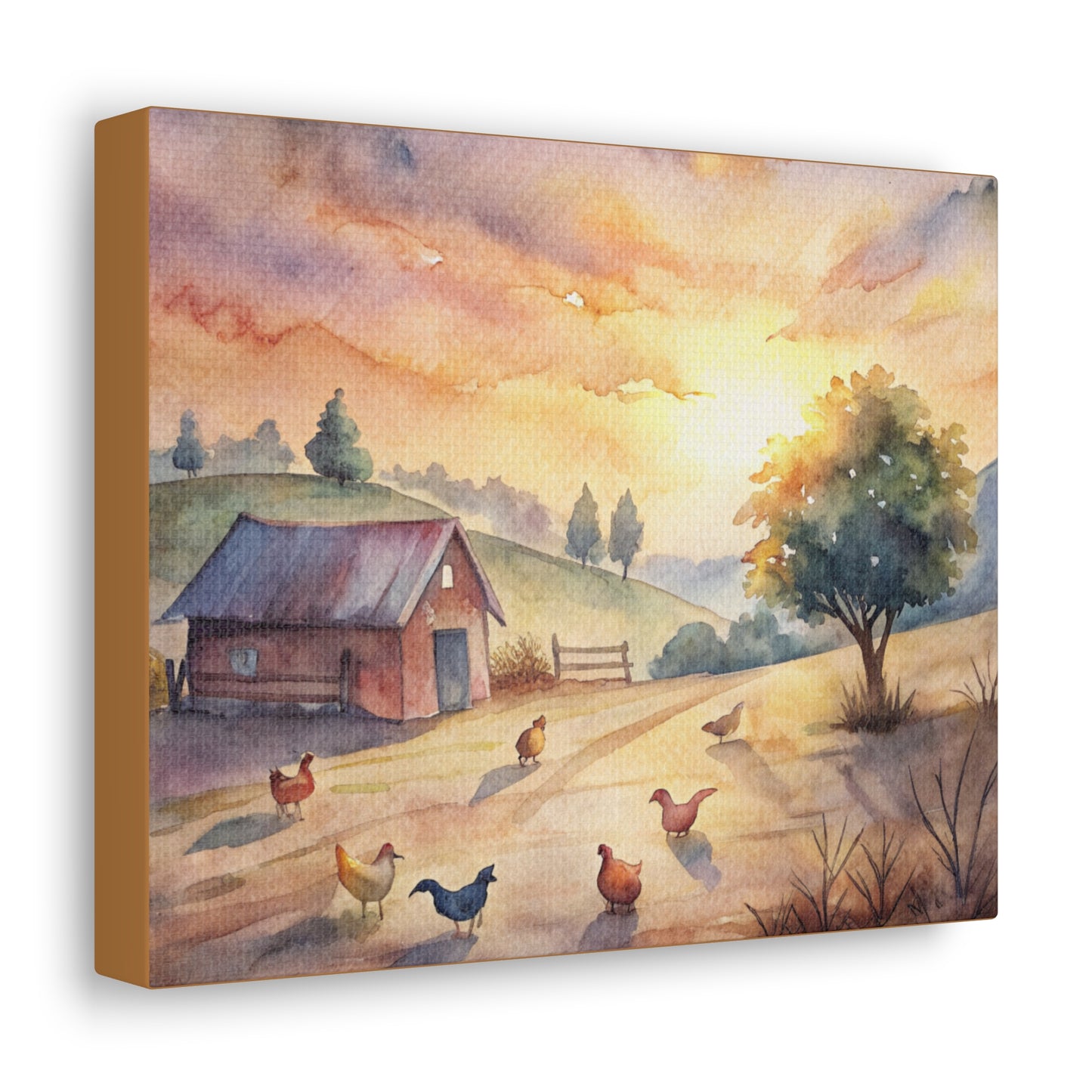 Sunrise With Chickens Wrap