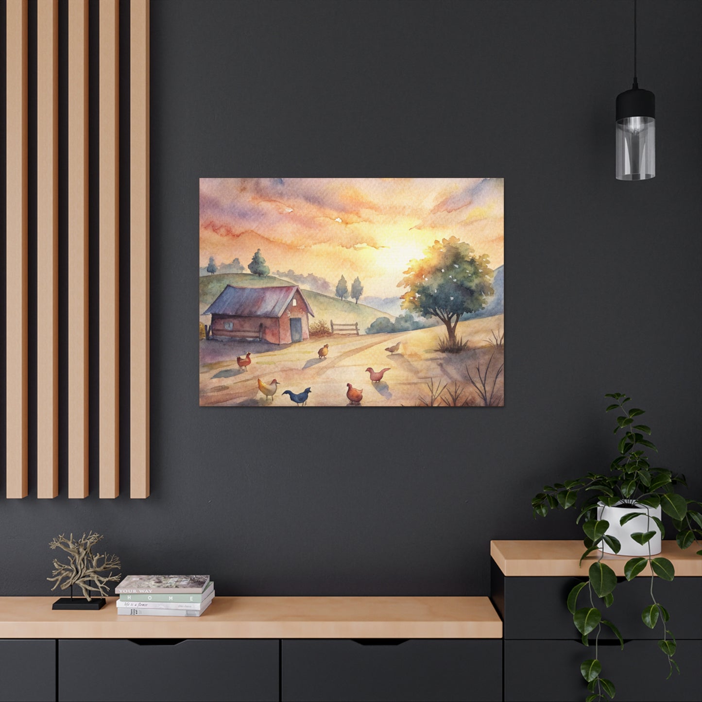 Sunrise With Chickens Wrap