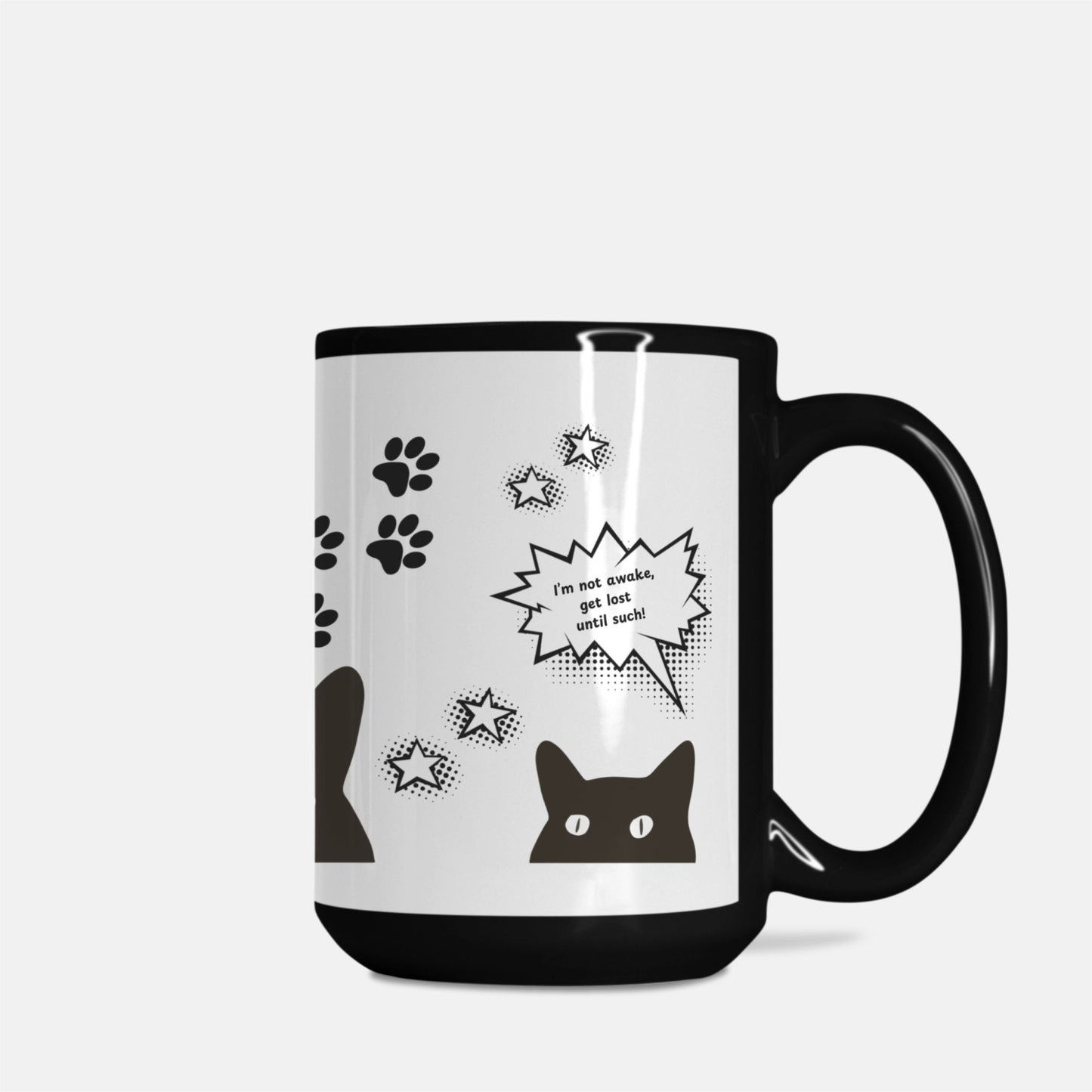 Mad Kitty Black Mug