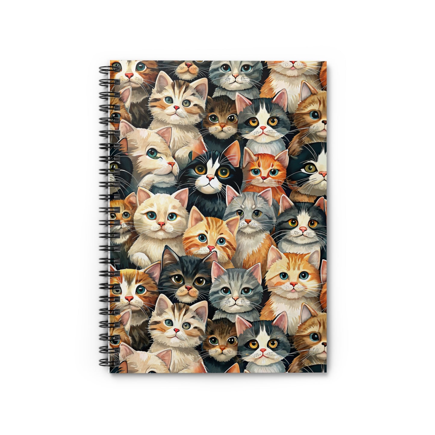 Kitty Cat Faces Spiral Notebook