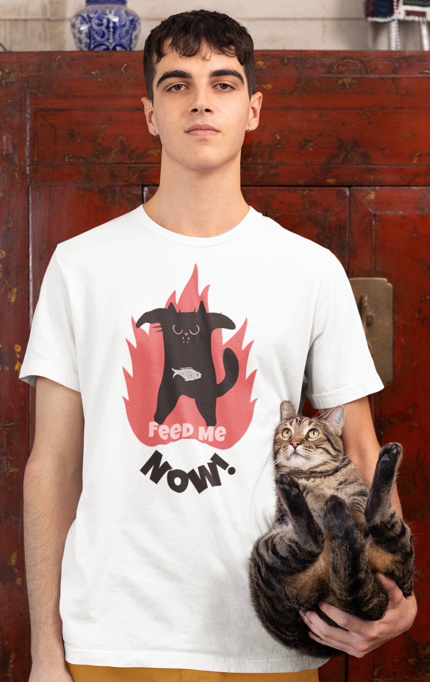 Hangry Kitty - Funny Cat Lovers' T-Shirt