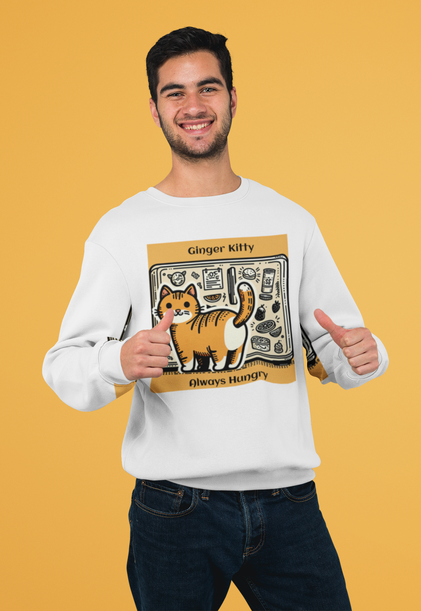 Ginger Kitty Crewneck Sweatshirt