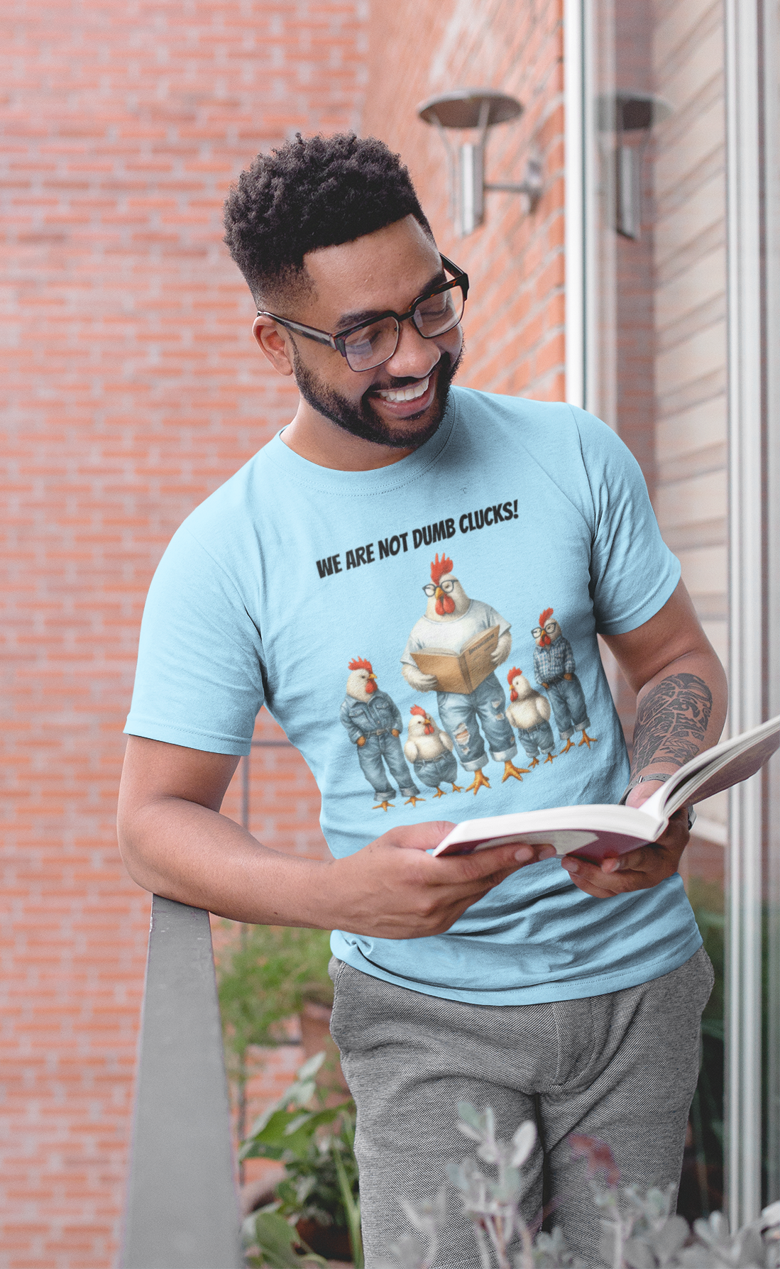 Humorous Chickens Reading Book