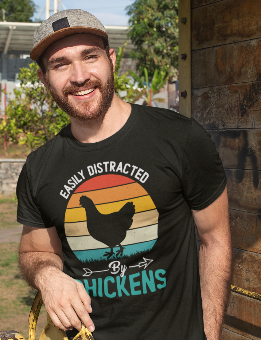 Distracted by Chickens Tee