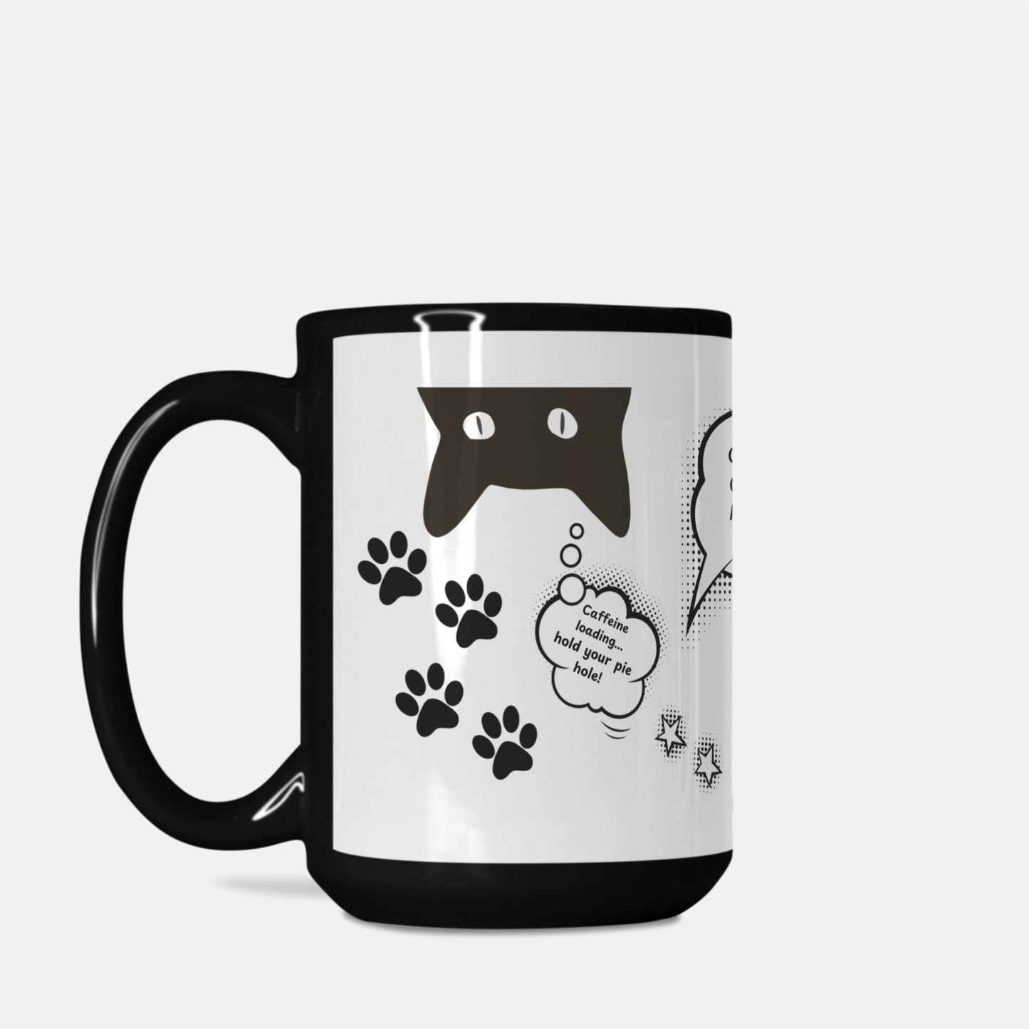Mad Kitty Black Mug