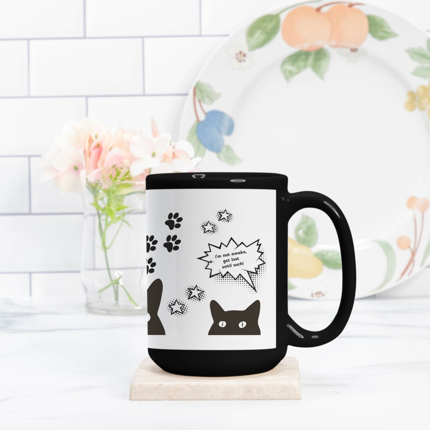 Mad Kitty Black Mug
