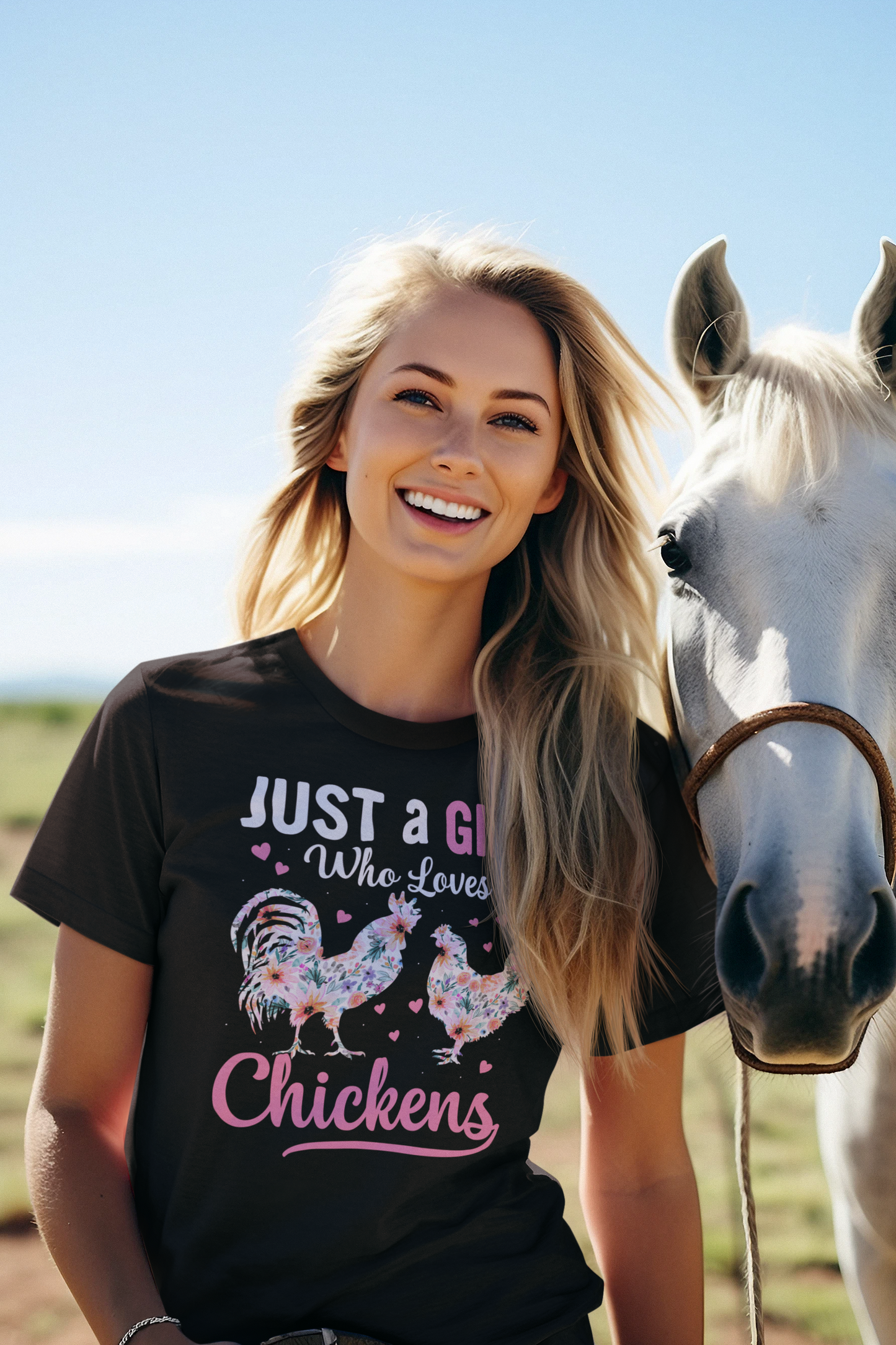 A Girl Loves Chickens Tee
