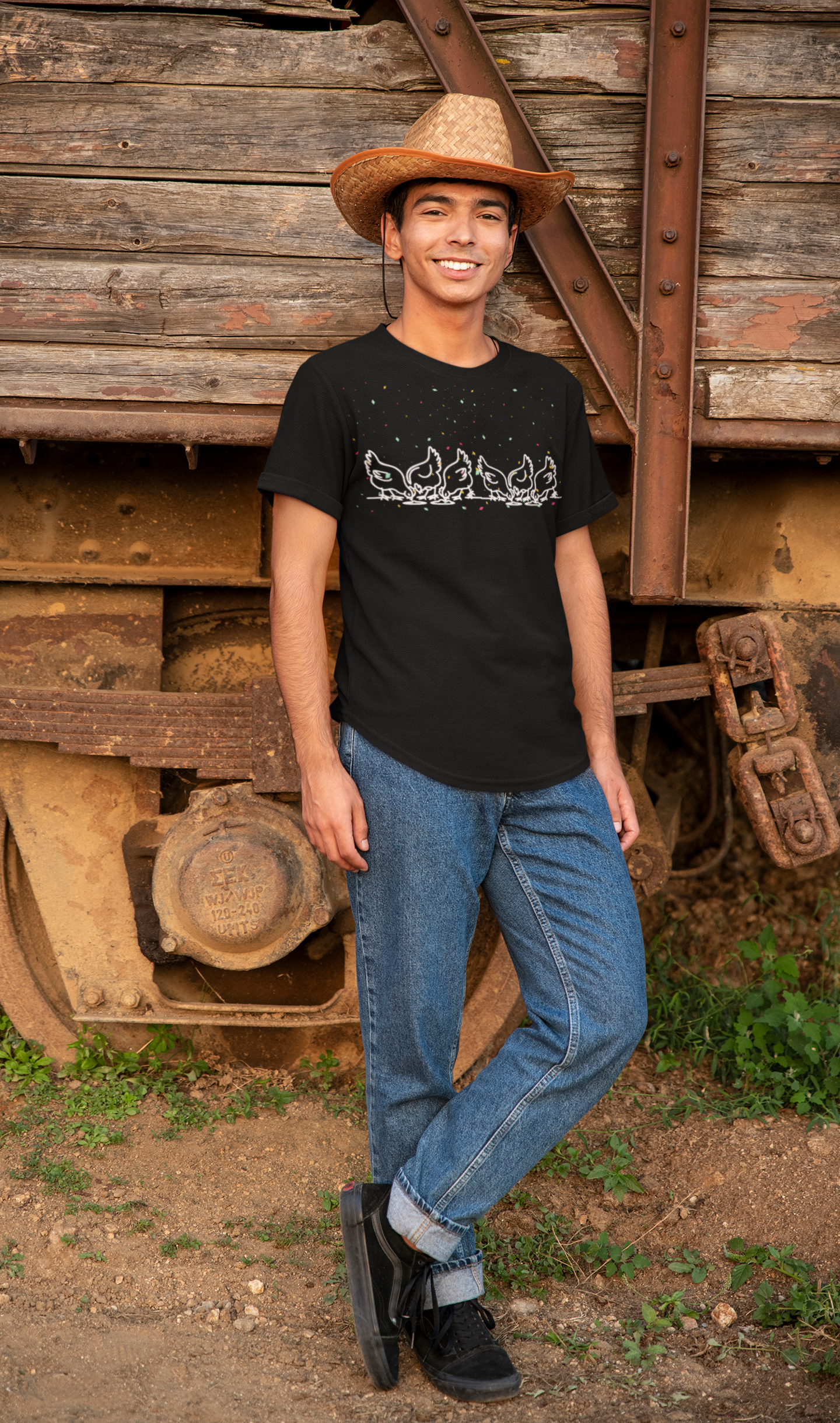 Hens Eating Tee