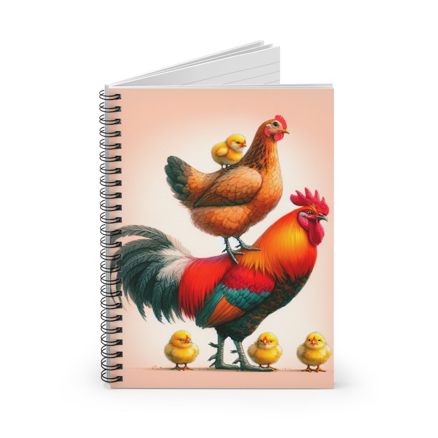 Rooster & Family Spiral Notebook