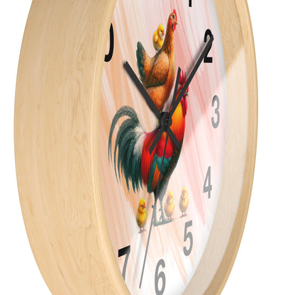 Chicken Family Wall Clock