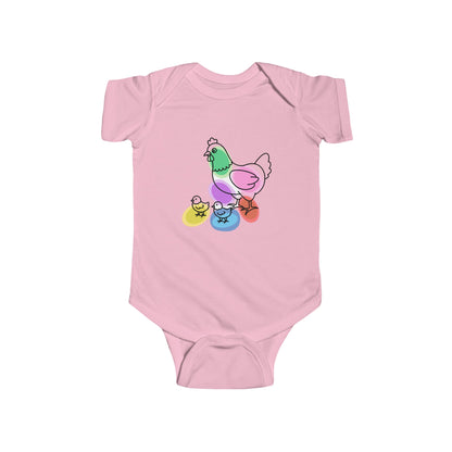 Colorful Hen & Chicks Bodysuit