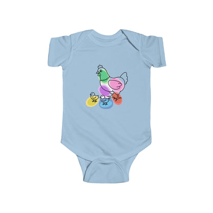 Colorful Hen & Chicks Bodysuit