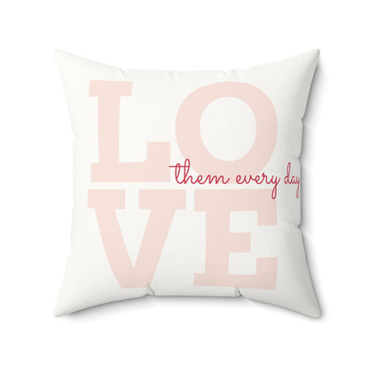 Faux Suede Love Pillow