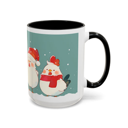 Fat Chickies In Winter Mug