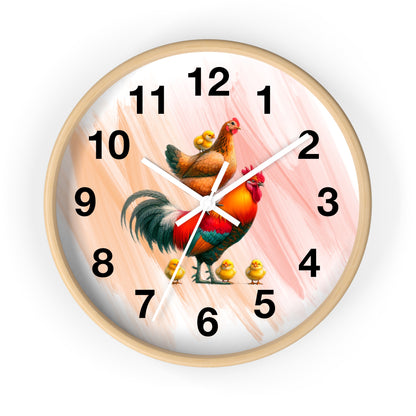 Chicken Family Wall Clock