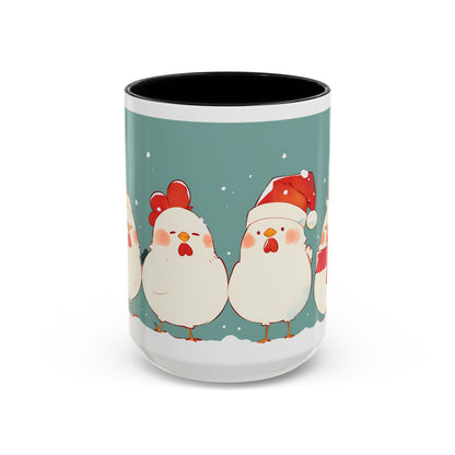 Fat Chickies In Winter Mug