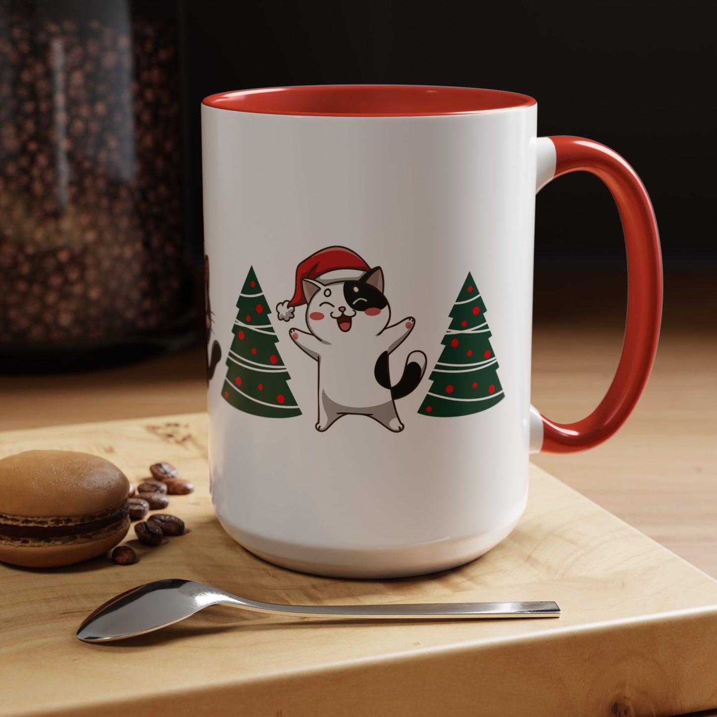 Kitties With Xmas Trees Mug