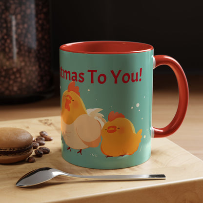 Adorable Chicken Xmas Mug