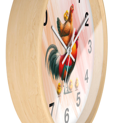 Chicken Family Wall Clock