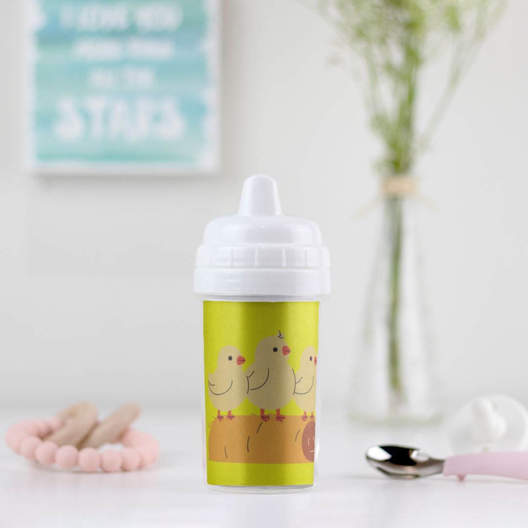 3 Chicks On Hay Sippy Cup