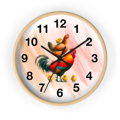 Chicken Family Wall Clock