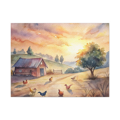 Sunrise With Chickens Wrap