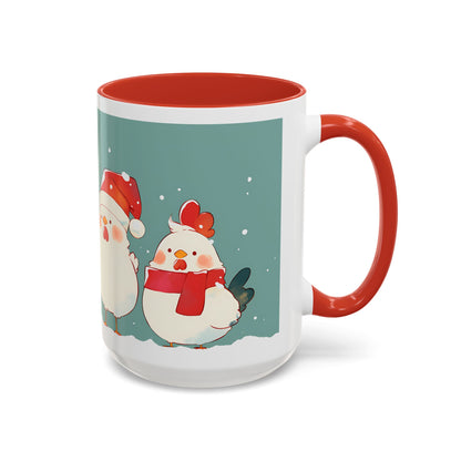 Fat Chickies In Winter Mug