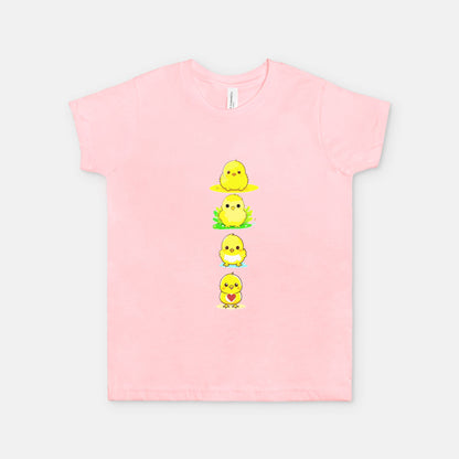 Column Of Adorable Chicks