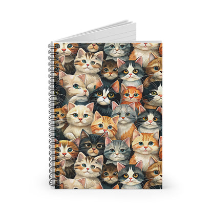 Kitty Cat Faces Spiral Notebook