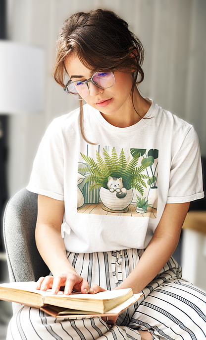 Kitty in Plant Pot Tee