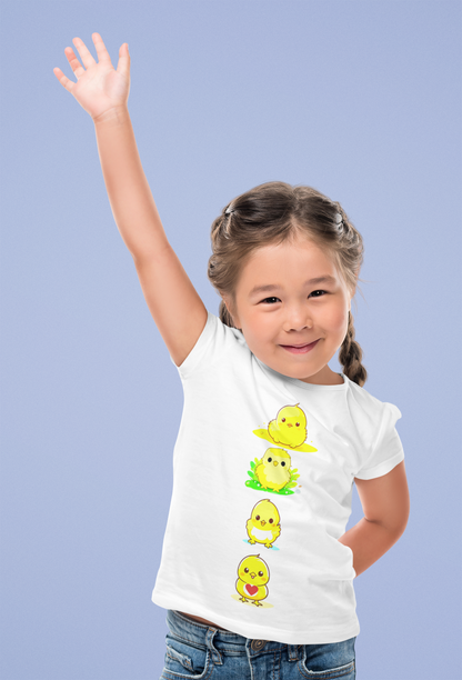 Column Of Adorable Chicks