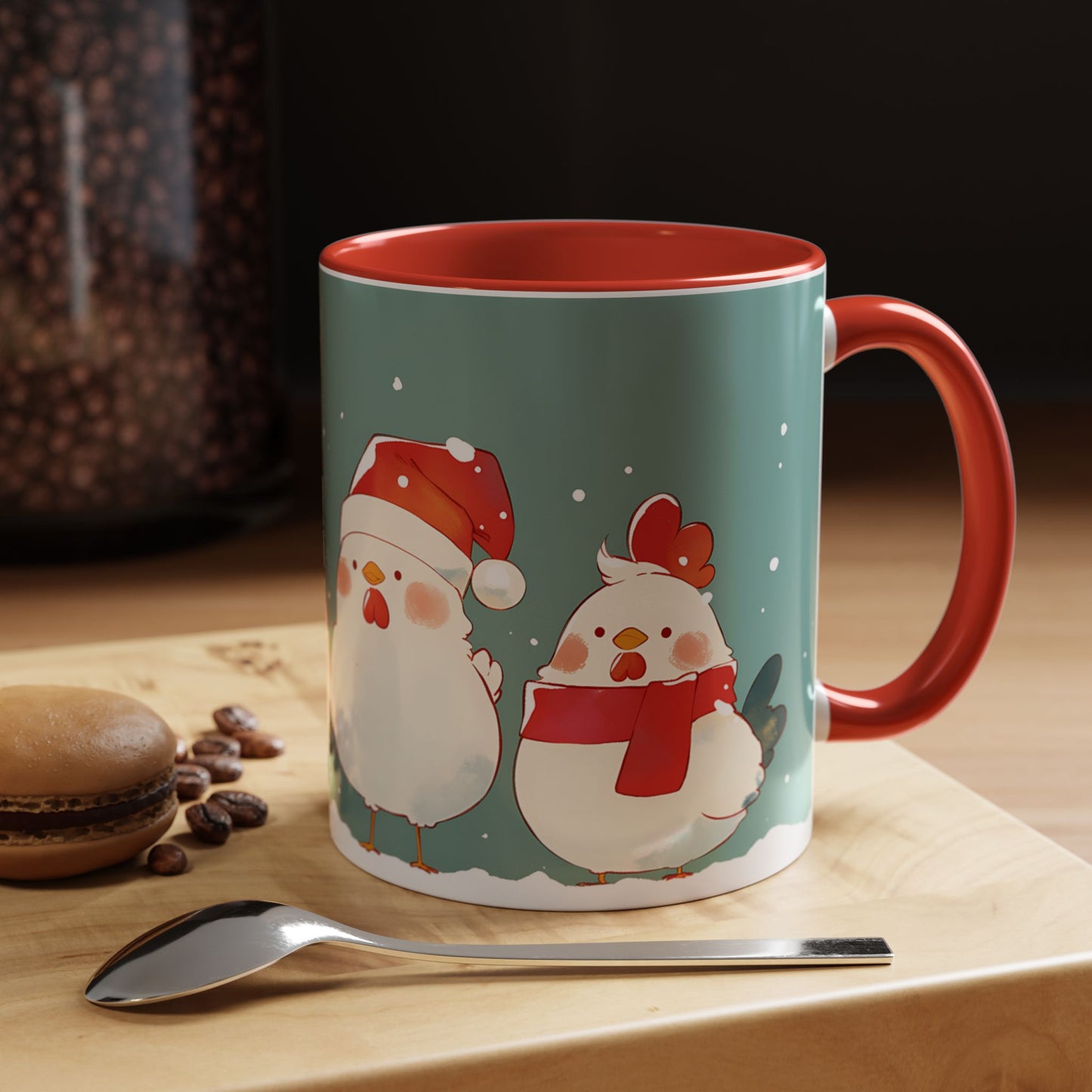 Fat Chickies In Winter Mug