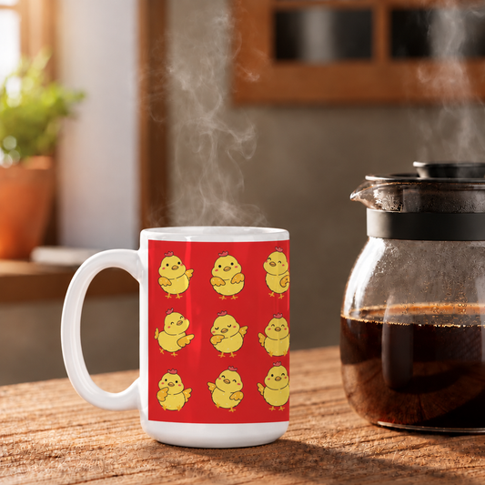 Baby Chickies mug with corrected scale and handle clearance