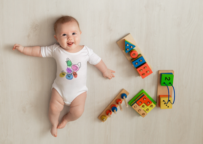 Colorful Hen & Chicks Bodysuit