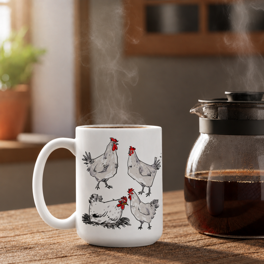 Bunch of Chickens collection-safe coffee-pot image