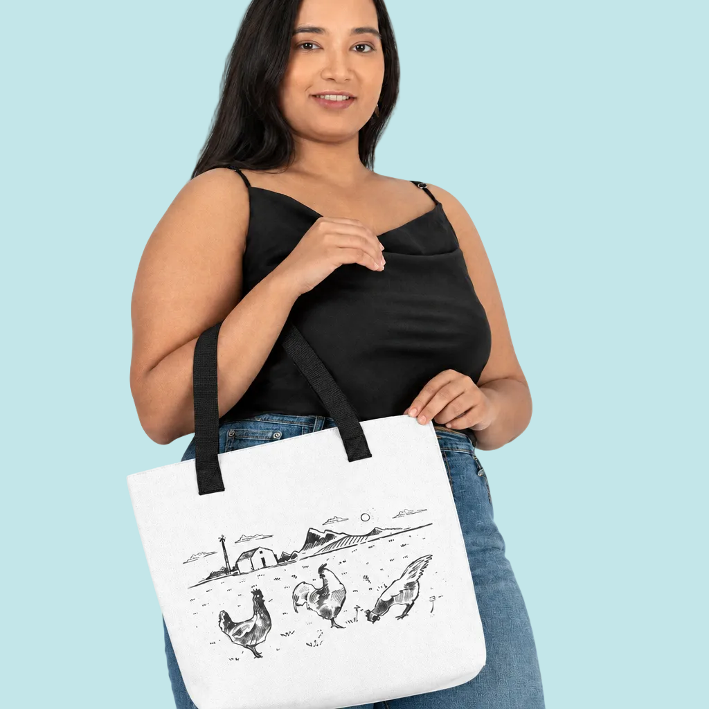 Closer Farm Scene Tote mockup