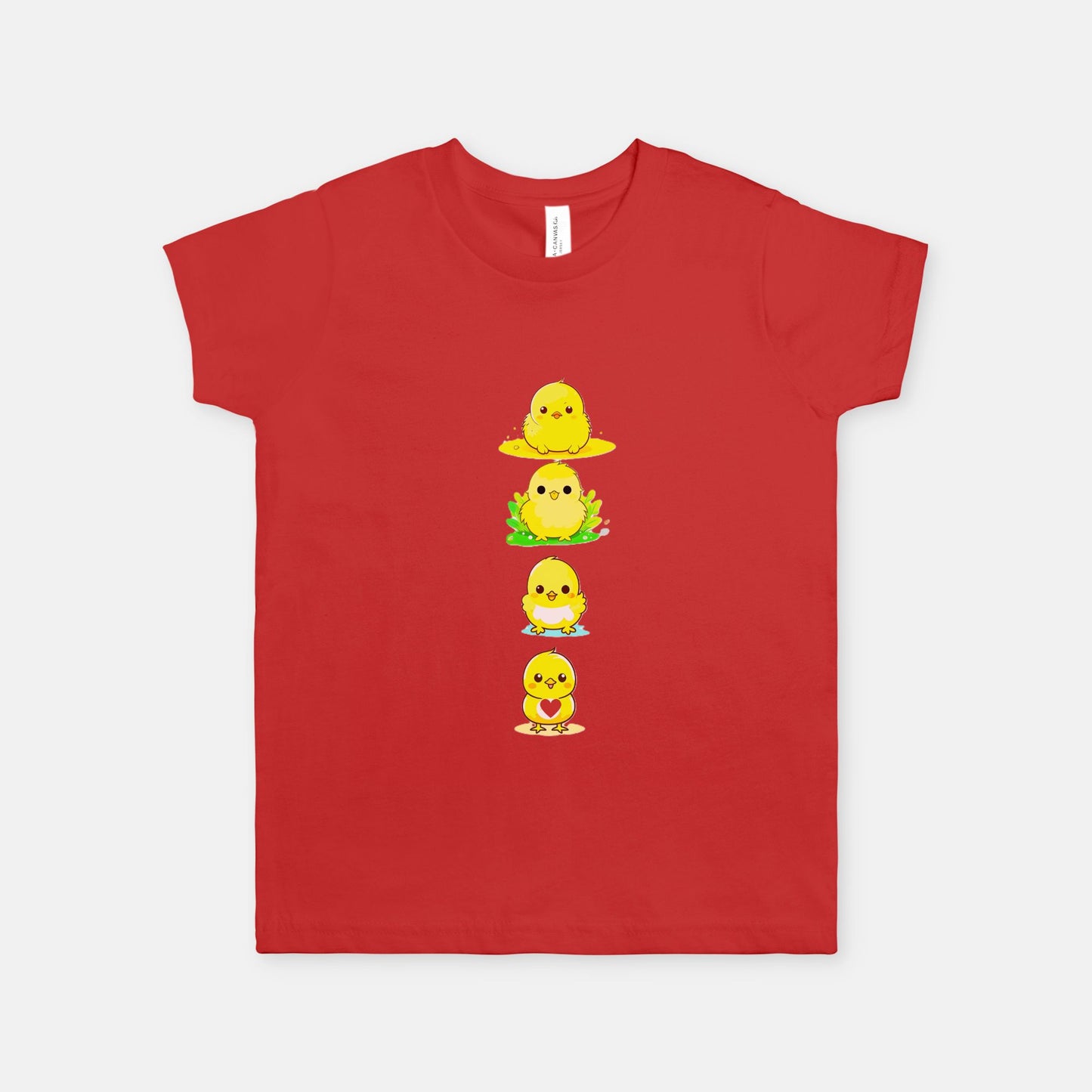 Column Of Adorable Chicks