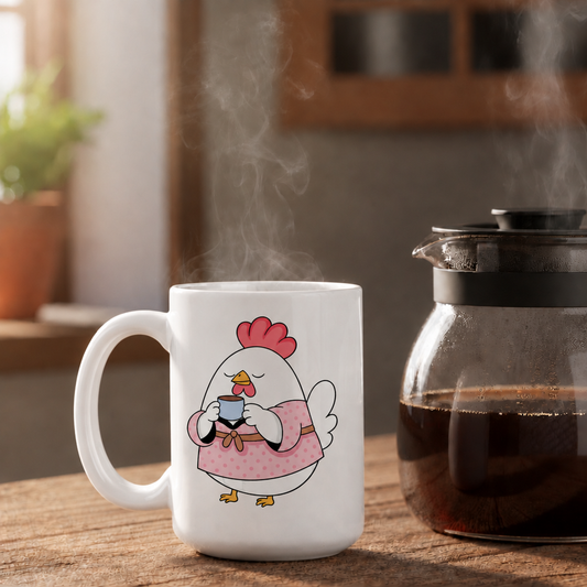 Fat Chicken Wakes Up collection-safe coffee-pot image
