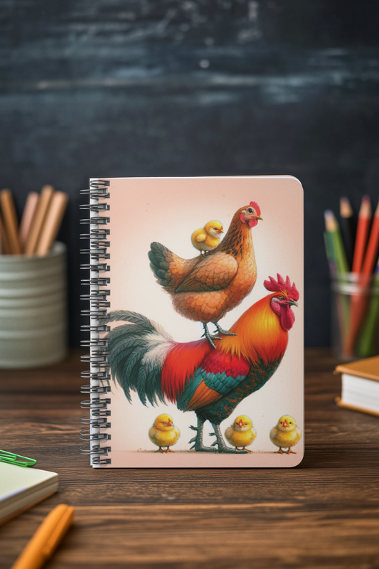 Rooster, Hen, Chick Notebook
