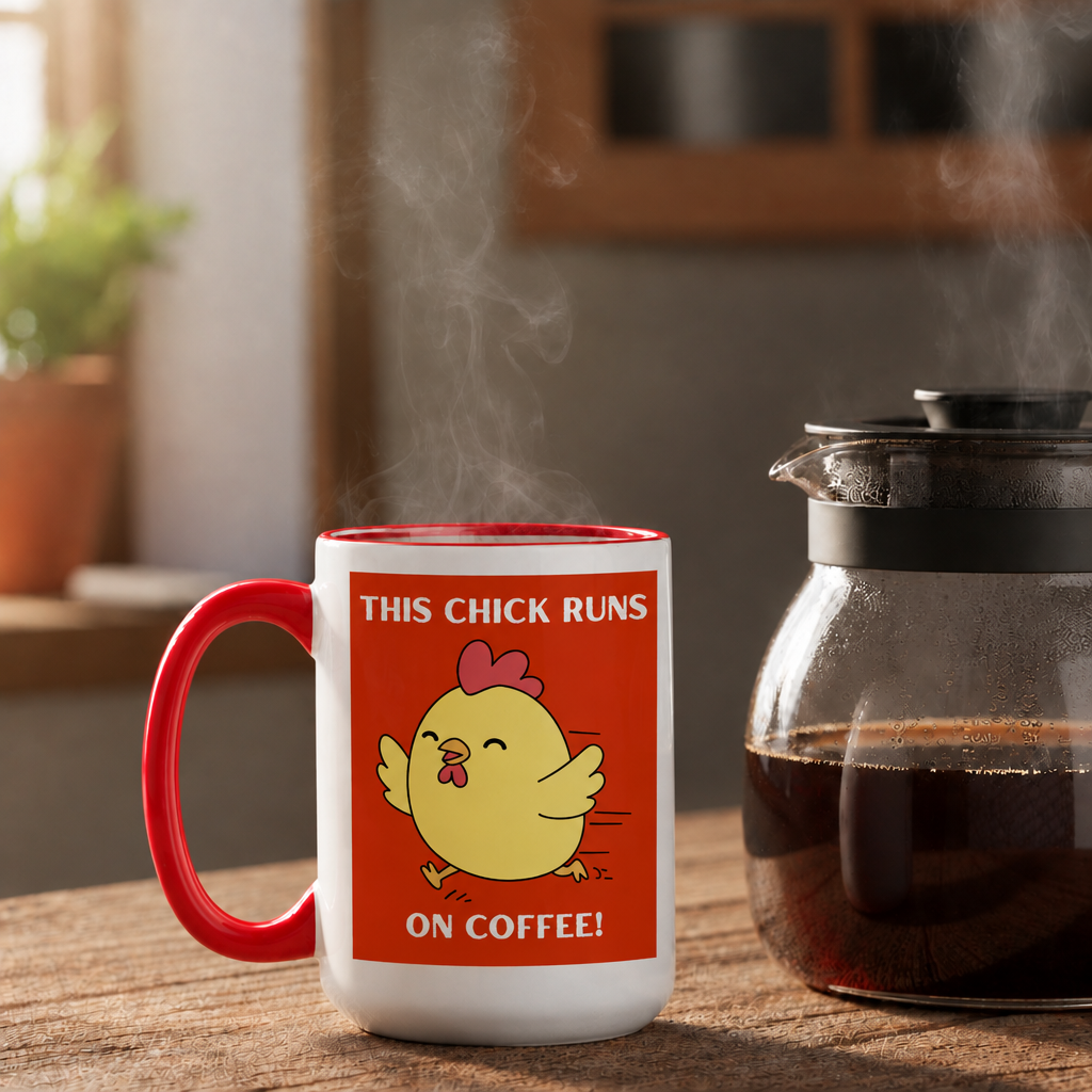 This Chick Runs on Coffee collection-safe coffee-pot image